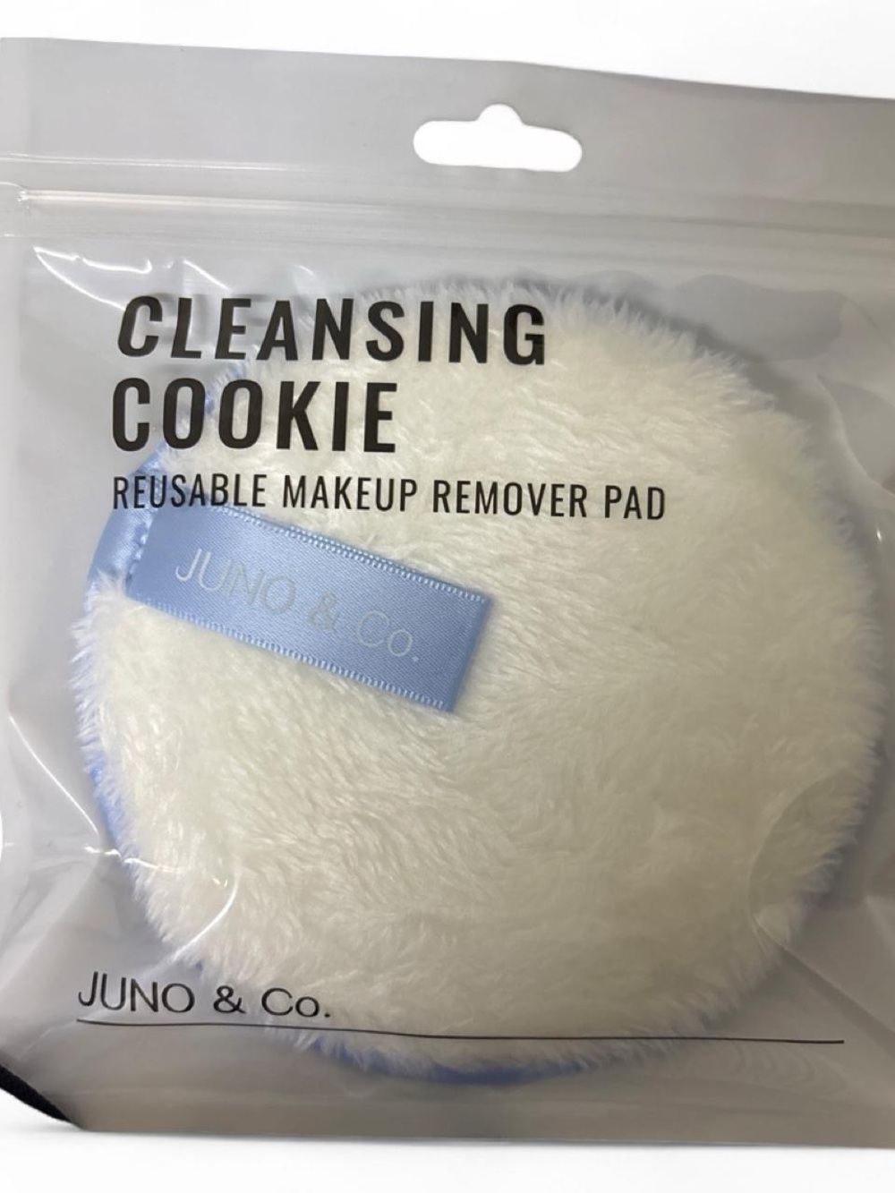 JUNO & Co. White Reusable Cleansing Cookie Makeup Remover Pad
